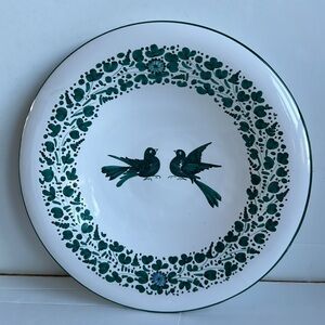 Italian blue birds fruit bowl bowl Labor Deruta hand painted Sbigolo Terrotte